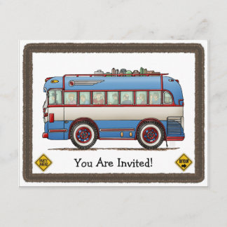 Den gulliga bussen turnerar bussen inbjudningar