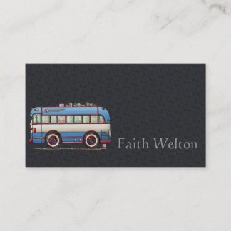 Den gulliga bussen turnerar bussen visitkort
