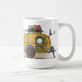Den gulliga camparen för RV-vintageteardropen Kaffemugg