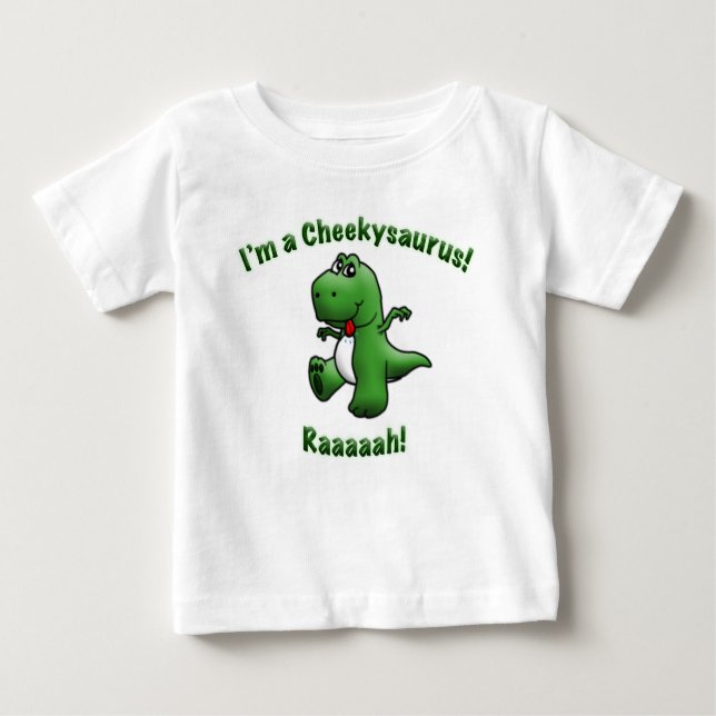 Den gulliga dinosauren är en Cheekysaurus Tee (Framsida)