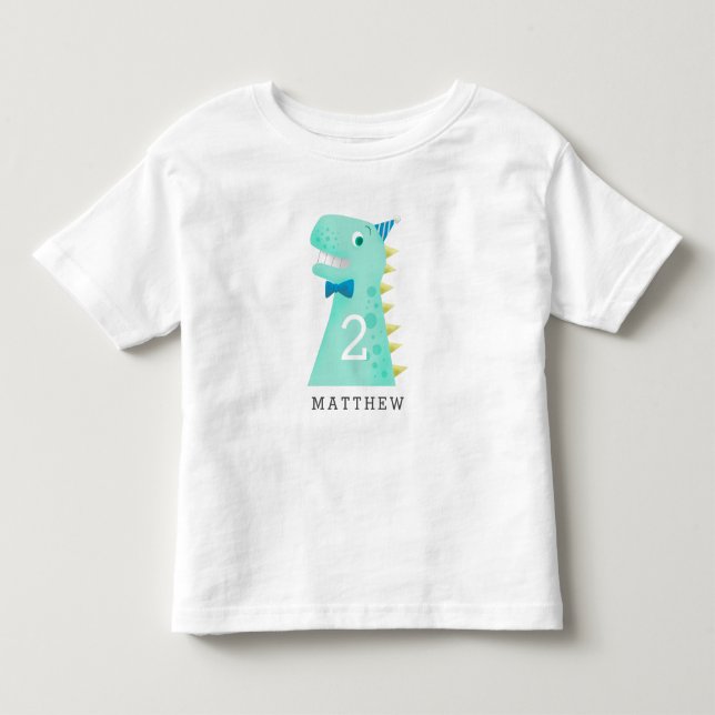 Den gulliga Dinosaurfödelsedagen någon åldras T Shirt (Framsida)