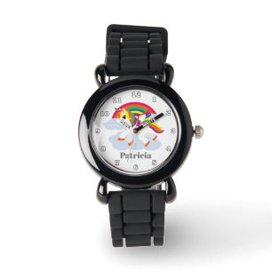 Den gulliga fantasiunicornregnbågen tillfogar den armbandsur