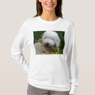 Den gulliga Goldendoodle hoodien, "älskar jag mitt Tee