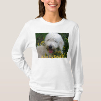 Den gulliga Goldendoodle hoodien, "älskar jag mitt Tee