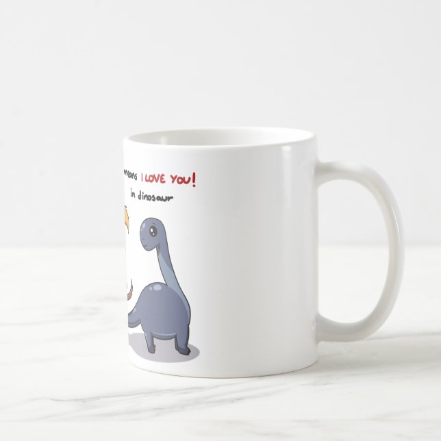 Den gulliga gruppen av Dinosaurs Rawr betyder att Kaffemugg (Höger)