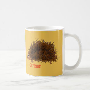 Den gulliga igelkotten tillfogar namn kaffemugg