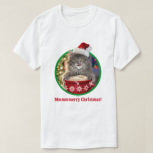 Den gulliga julen hoade kakaokattunge tee shirt