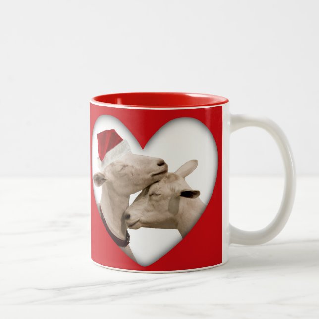 Den gulliga julgeten kopplar ihop Två-Tonad mugg (Höger)