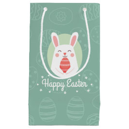 Den gulliga kaninen med gåvan för påskägg | hänger