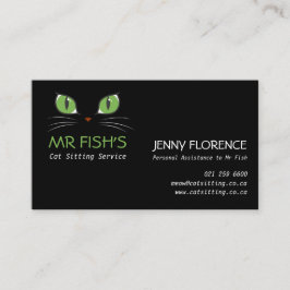 Den gulliga katten synar djuromsorg kattaffär visitkort