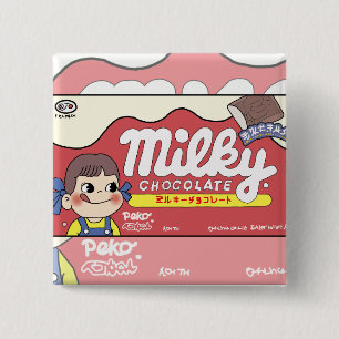 Den gulliga kawaiien Milky Peko klämmer fast Knapp