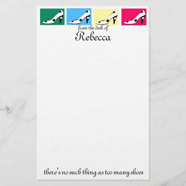 Den gulliga kickhälet skor brevpapper (Framsida)