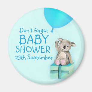 Den gulliga koalaen glömmer inte pojkebaby magnet