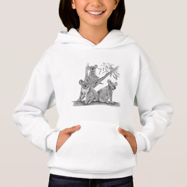 Den gulliga koalaen uthärdar hoodien t-shirt (Framsida)