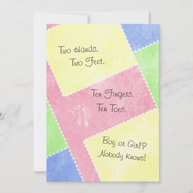 Den gulliga landbabygender avslöjer inbjudningar (Framsida)