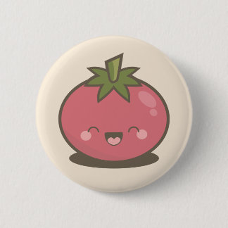 Den gulliga lyckliga Kawaii tomaten klämmer fast Knapp