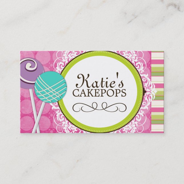 Den gulliga och skämtsamma tårtan poppar visitkort (Framsida)