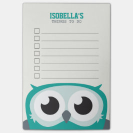 Den gulliga Peekaboougglan som ska göras, listar Post-it Block