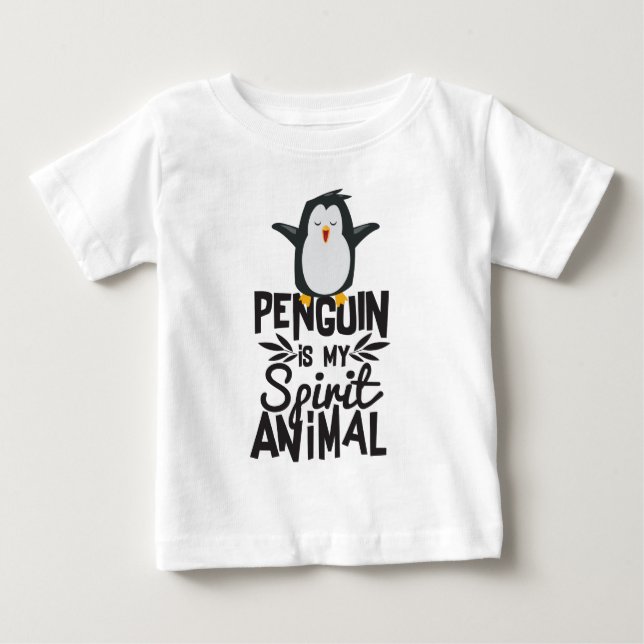 Den gulliga pingvinet är min djura roliga t shirt (Framsida)