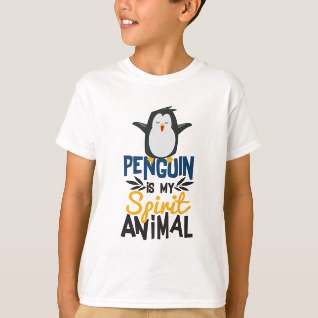 Den gulliga pingvinet är mitt djura tryck för t-shirt (Framsida)