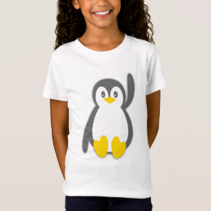 Den gulliga pingvinet vinkar flickat-skjortan t shirt