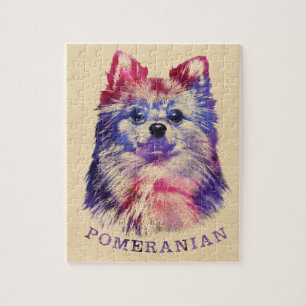 Den gulliga Pomeranian tyska spitzen skissar Pussel