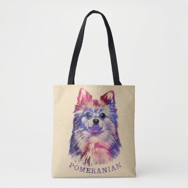 Den gulliga Pomeranian tyska spitzen skissar Tygkasse (Framsida)