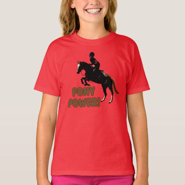 Den gulliga ponnyn driver t-shirt (Framsida)