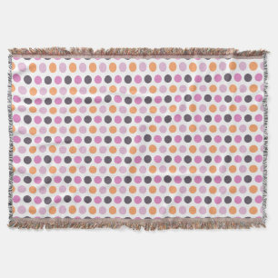 Den gulliga Retro orange purpurfärgade rosa Filt