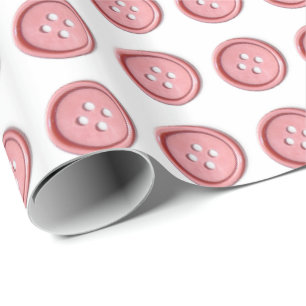 Den gulliga rosa sömnaden knäppas presentpapper