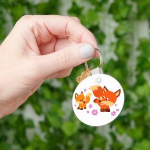 Den gulliga skämtsamma tecknaden lurar Keychain Nyckelring