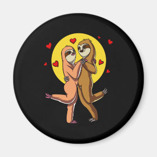 Den gulliga slothen kopplar ihop valentines magnet