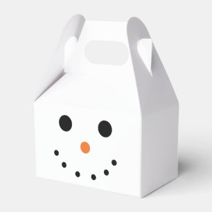 Den gulliga snögubbefavören boxas presentaskar