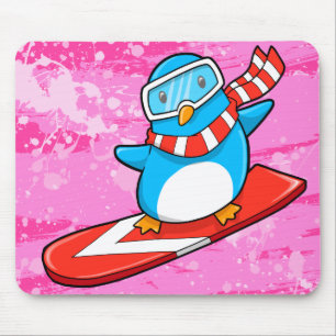 Den gulliga Snowboardingpingvinmusen vadderar Musmatta