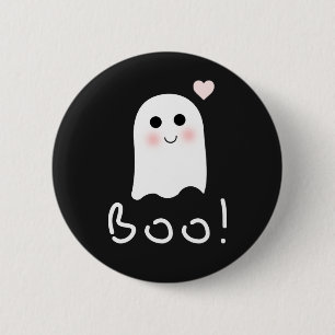 Den gulliga spökebuhappy halloween klämmer fast knapp