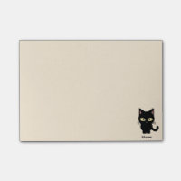 Den gulliga svart katten jamar tecknaden