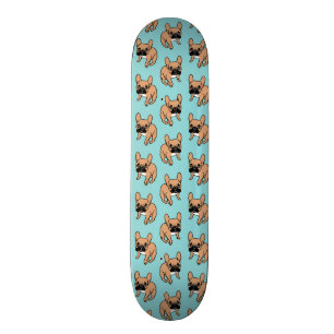 Den gulliga svarten maskerar lismar Frenchie Skateboard Bräda 19,5 Cm