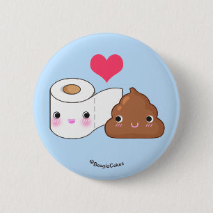 Den gulliga toaletten & poopen BFF Pinback knäppa Knapp