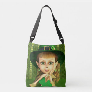 Den gulliga trollShamrockflickan Crossbody hänger Axelväska