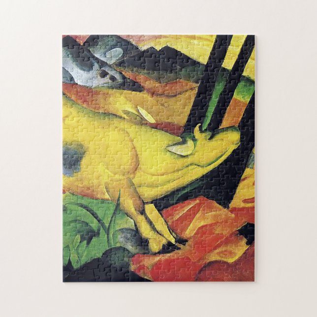 Den gult kon av Franz Marc Pussel (Vertikal)