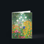 Den Gustav Klimt blomsterträdgården noterar kortet Kort<br><div class="desc">Den Gustav Klimt blomsterträdgården noterar kortet. Oljemålning på kanfas från 1907. Avslutat under hans guld- arrangera gradvis, blomsterträdgården är en av Klimts mest berömd landskap målningar. Sommarfärgerna brister framåt i detta arbete med en härlig blandning av orangen, rött som är purpurfärgad, blått, rosor, och vit blomstrar. En underbar gåva för...</div>