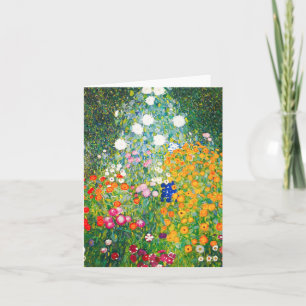 Den Gustav Klimt blomsterträdgården noterar kortet Kort