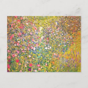 Den Gustav Klimt rosan blommar vykortet Vykort