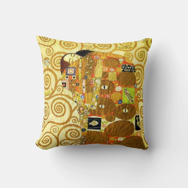 Den Gustav Klimt uppfyllelsen kudder Kudde (Framsida)