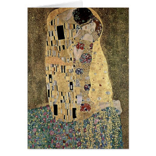 Den Gustav Klimts kyssen (circa 1908) Hälsningskort