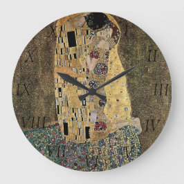 Den Gustav Klimts kyssen (circa 1908) Stor Klocka