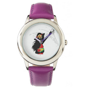 Den Guyana flickan lurar klockan Armbandsur