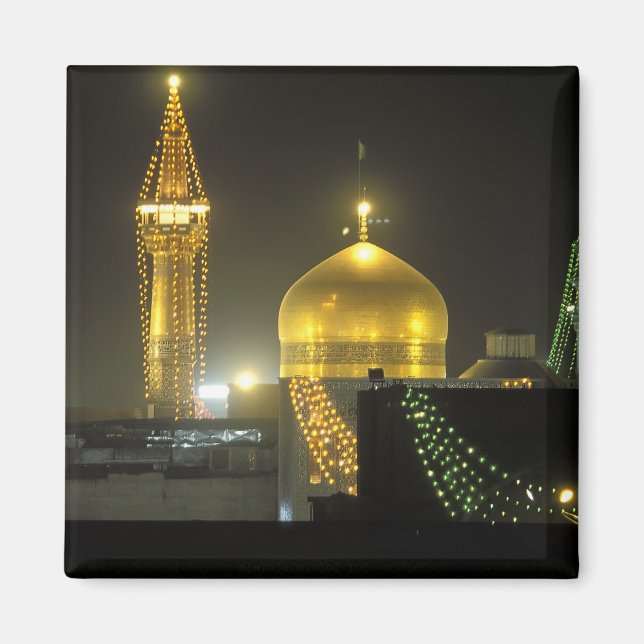 Den gyllene domen i Imam Reza Shrine Complex på Magnet (Framsidan)