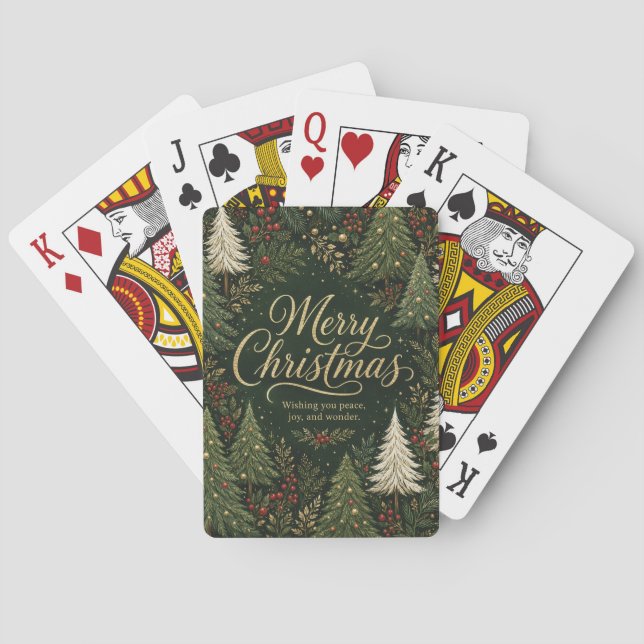 Den gyllene julskogen casinokort (Baksidan)