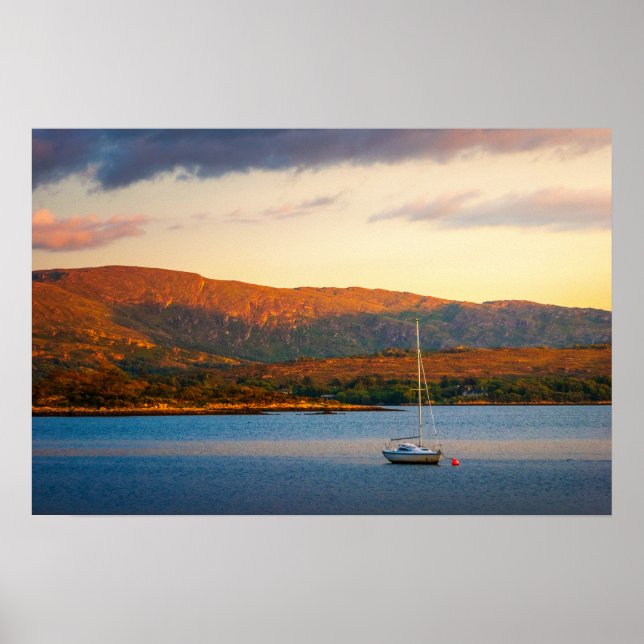 Den gyllene kvällen över Kenmare Bay Poster (Framsidan)